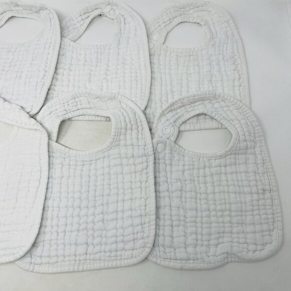 Zainpe Baby Girls 8 Piece Snap Muslin Cotton Absorbent & Soft Feeding Bibs 2493 - Picture 7 of 8
